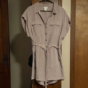 Nicole Miller  Button-Up Romper